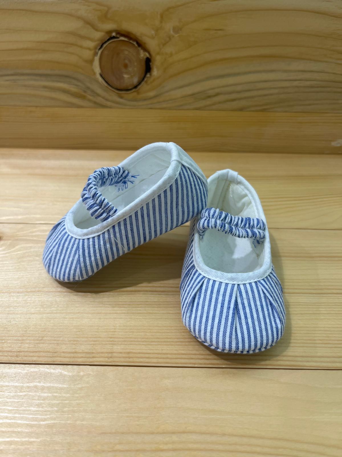 Ballerine a righe celeste e bianco Myrumi - immagine 2