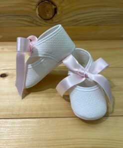 Alternative view of Scarpe culla con fiocco rosa