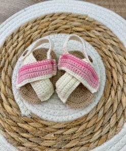Scarpine uncinetto intrecciato handmade