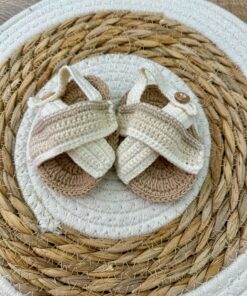 Scarpine uncinetto intrecciato handmade