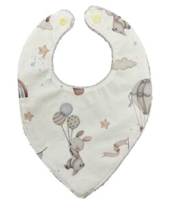 Bavetta bandana coniglio celeste handmade