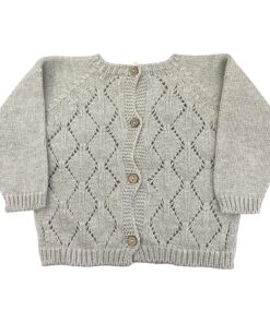 Cardigan grigio traforato li & me