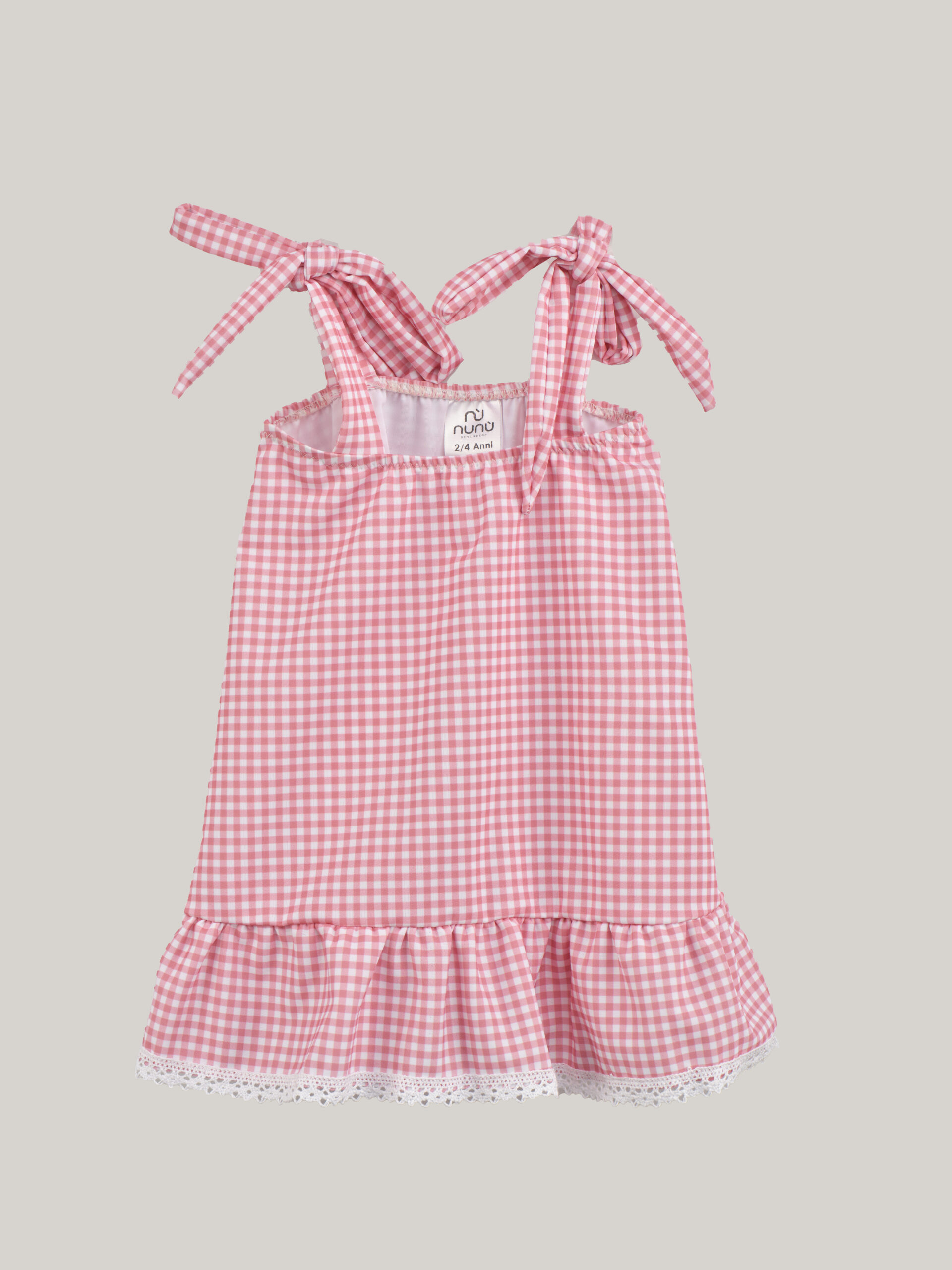 Mini dress vichy rosa Nunù Beachwear