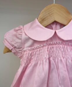 Alternative view of Pagliaccetto rosa con punto a smock Pappa e Latte