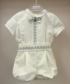 Completo 2 pezzi panna e verde salvia Ponto Por Ponto