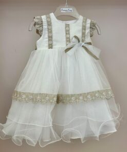 Abito bianco in tulle Ponto por Ponto