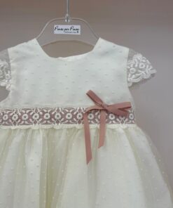 Alternative view of Abito tulle e pizzo bianco Ponto por Ponto