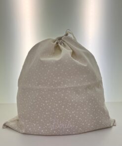 Sacco porta cambio grigio con stelle Biribò