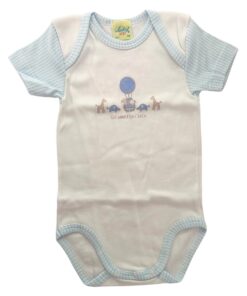 Body cotone garzato bianco animali Liabel