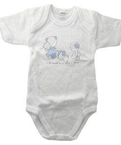Body cotone garzato bianco orsetti Ellepi