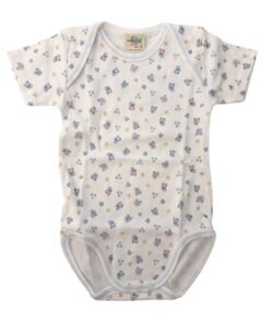 Body cotone garzato bianco con fantasia Liabel