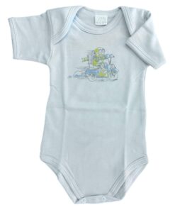 Alternative view of Body cotone garzato bianco con moto N & By