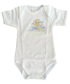 Body cotone garzato bianco con moto N & By
