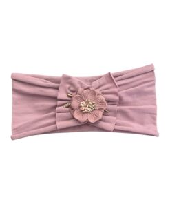 Fascia per capelli fiore rosa antico Jamiks