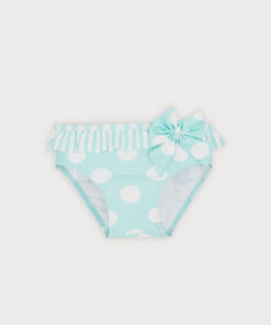 Costume da bagno slip verde acqua pois ciambelle Sardon