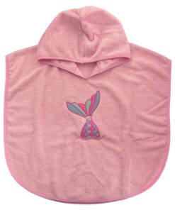 Poncho da bagno rosa sirena Sardon