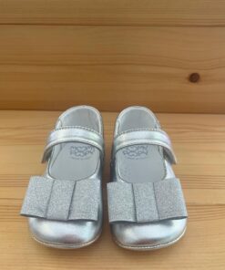 Ballerine con fiocco argento Momy Popy
