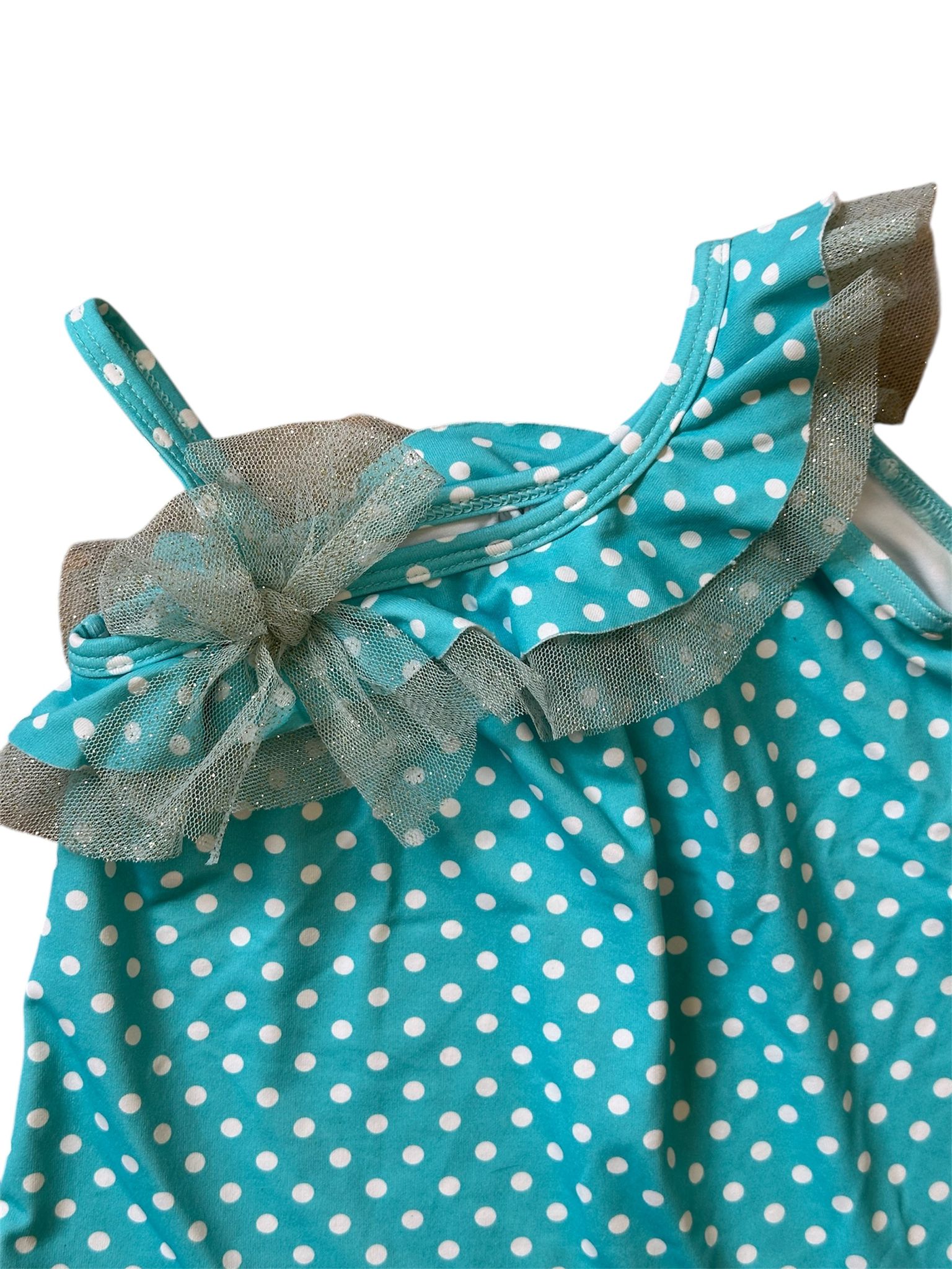 Vestito turchese pois bianchi Sardon - immagine 2