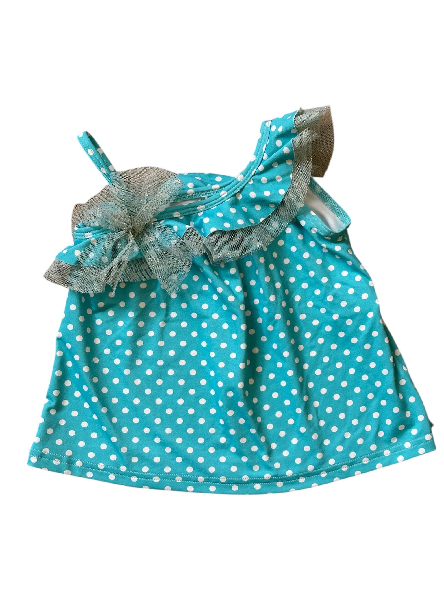Vestito turchese pois bianchi Sardon