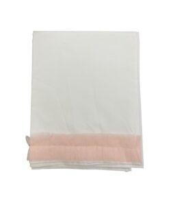 Set Lenzuola 2 pezzi rouche rosa bianco Myrumi