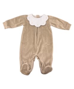 Tutina in ciniglia margherita Pappa e Latte tortora