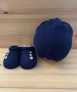 Set cappello e babbucce blu Story Loris