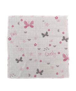 Mussola mini bianca farfalle Berins Kids