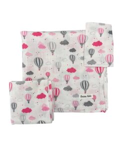 Set 3 mussole mongolfiere Berins Kids