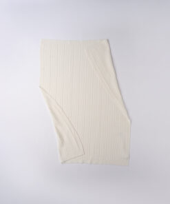 Coperta a trecce panna Minibanda