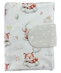 Porta pannolini e salviettine Volpe e Nuvole handmade