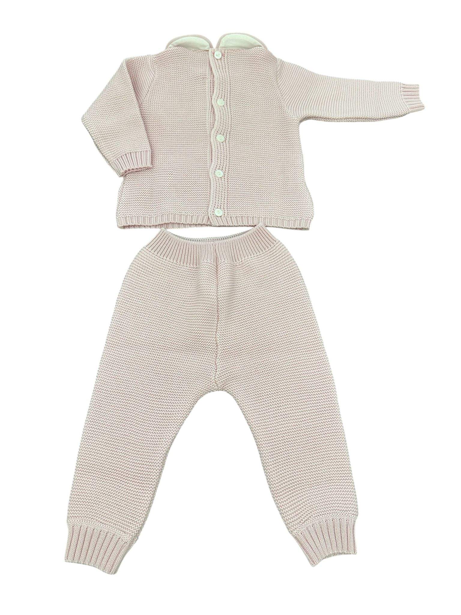 Completo due pezzi rosa e beige i Delfi - immagine 3