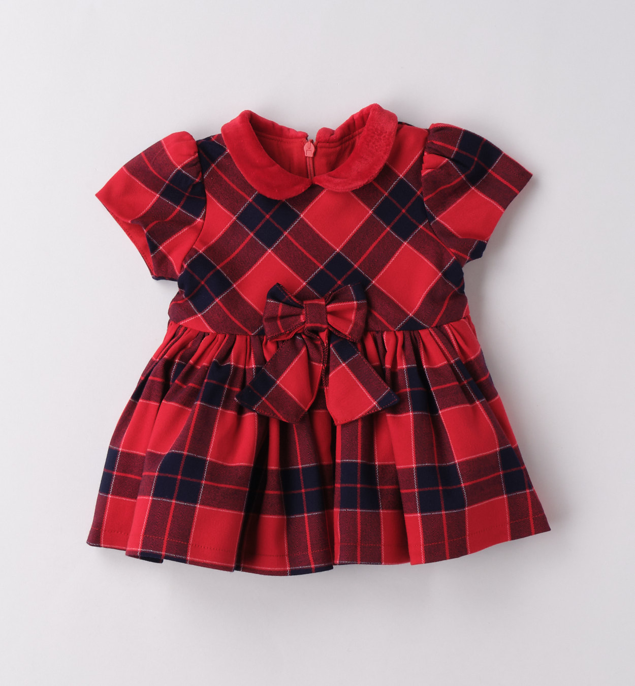 Vestito tartan rosso Minibanda