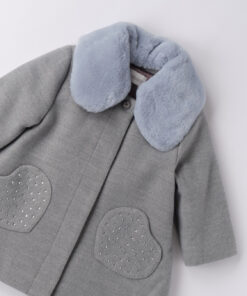 Alternative view of Cappotto grigio e celeste Sarabanda