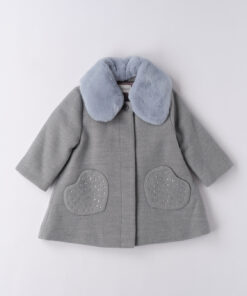 Cappotto grigio e celeste Sarabanda