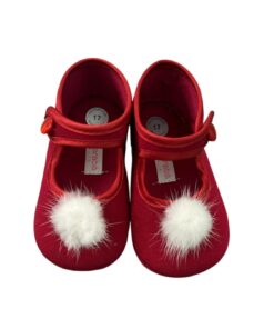 Ballerine rossa Ambarabà con pom pom