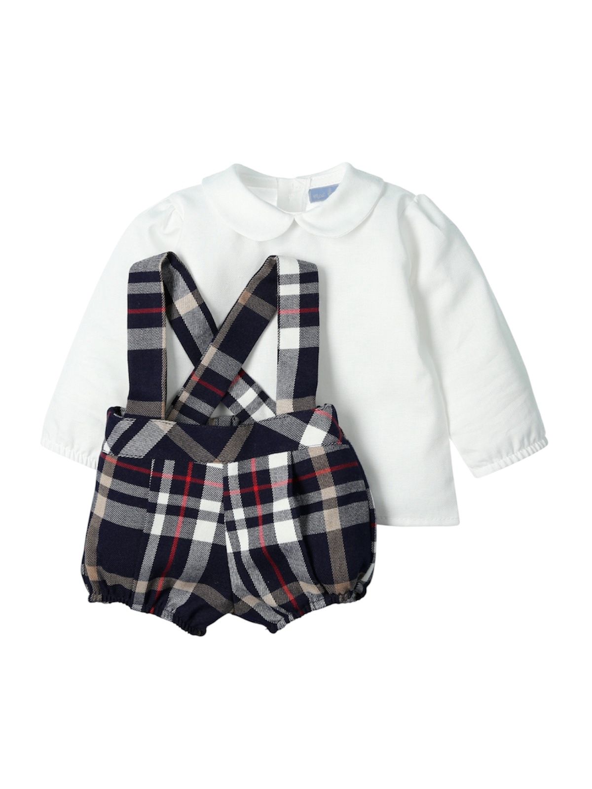 Salopette tartan con camicina Mac Ilusion