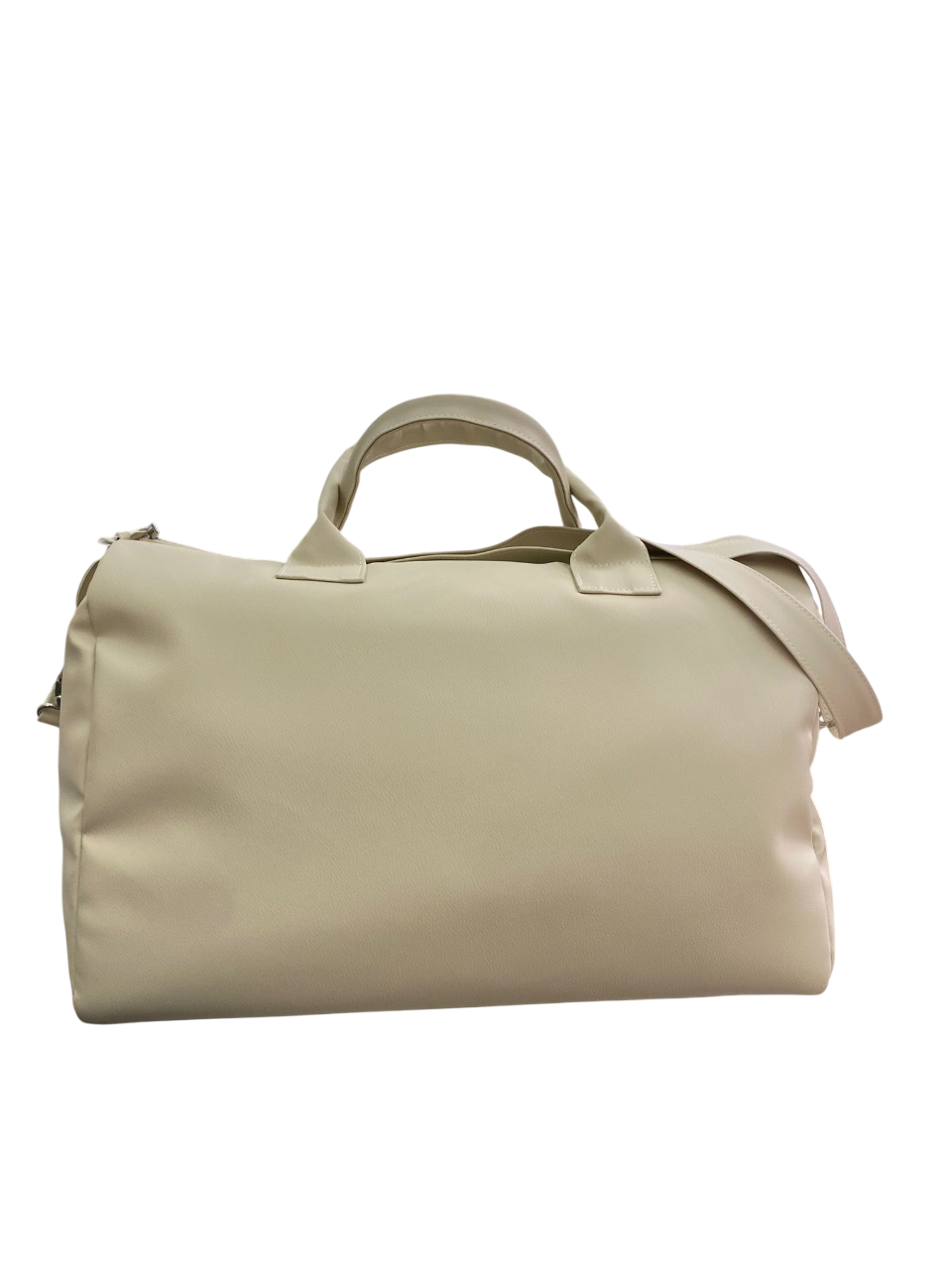 Borsa beige orso con cuori bianchi artigianale - immagine 4