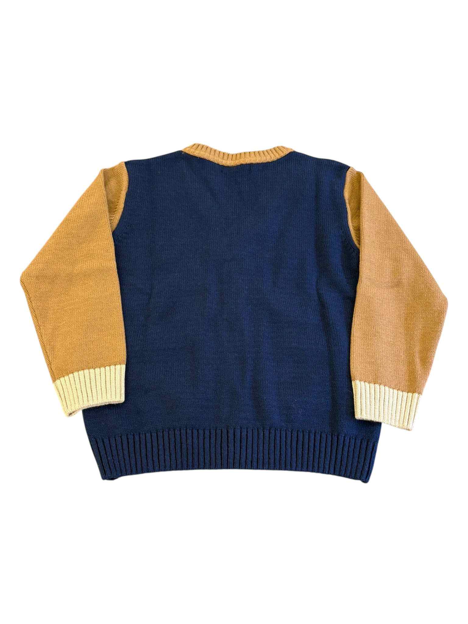 Cardigan blu e marrone dr.kid - immagine 3