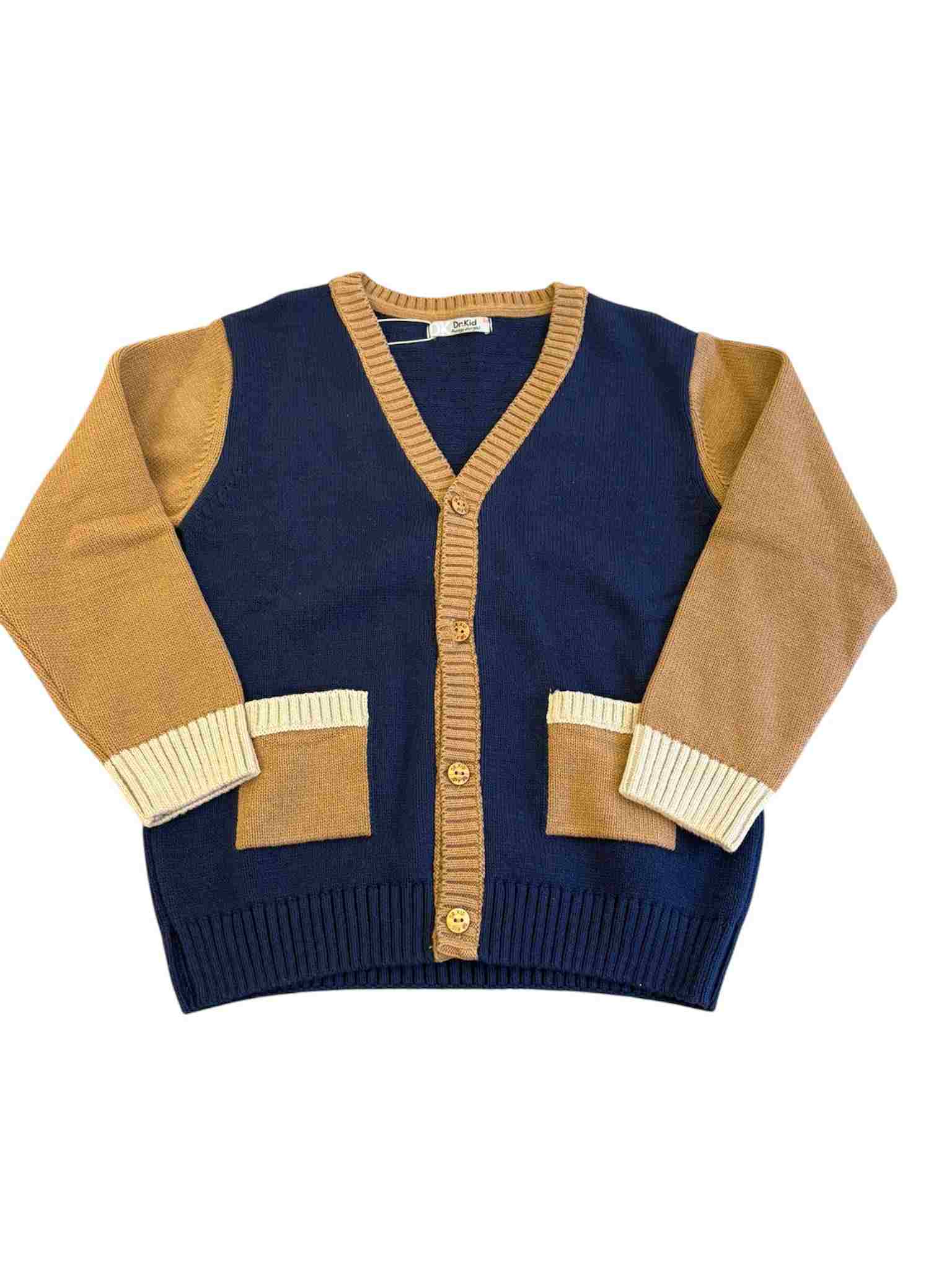 Cardigan blu e marrone dr.kid
