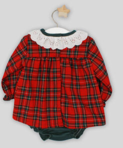 Alternative view of Completo in tartan rosso bimba Rapife