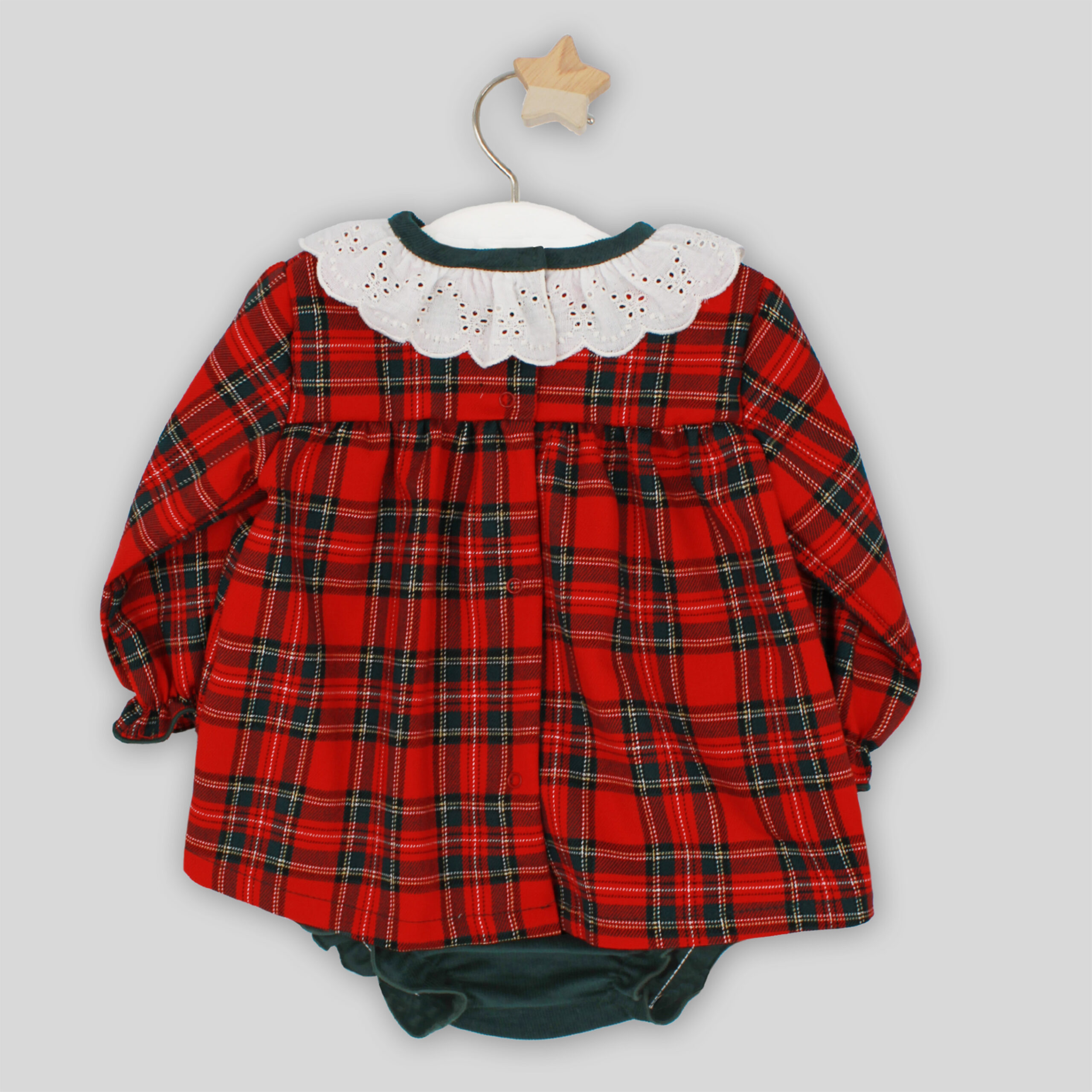 Completo in tartan rosso bimba Rapife - immagine 2