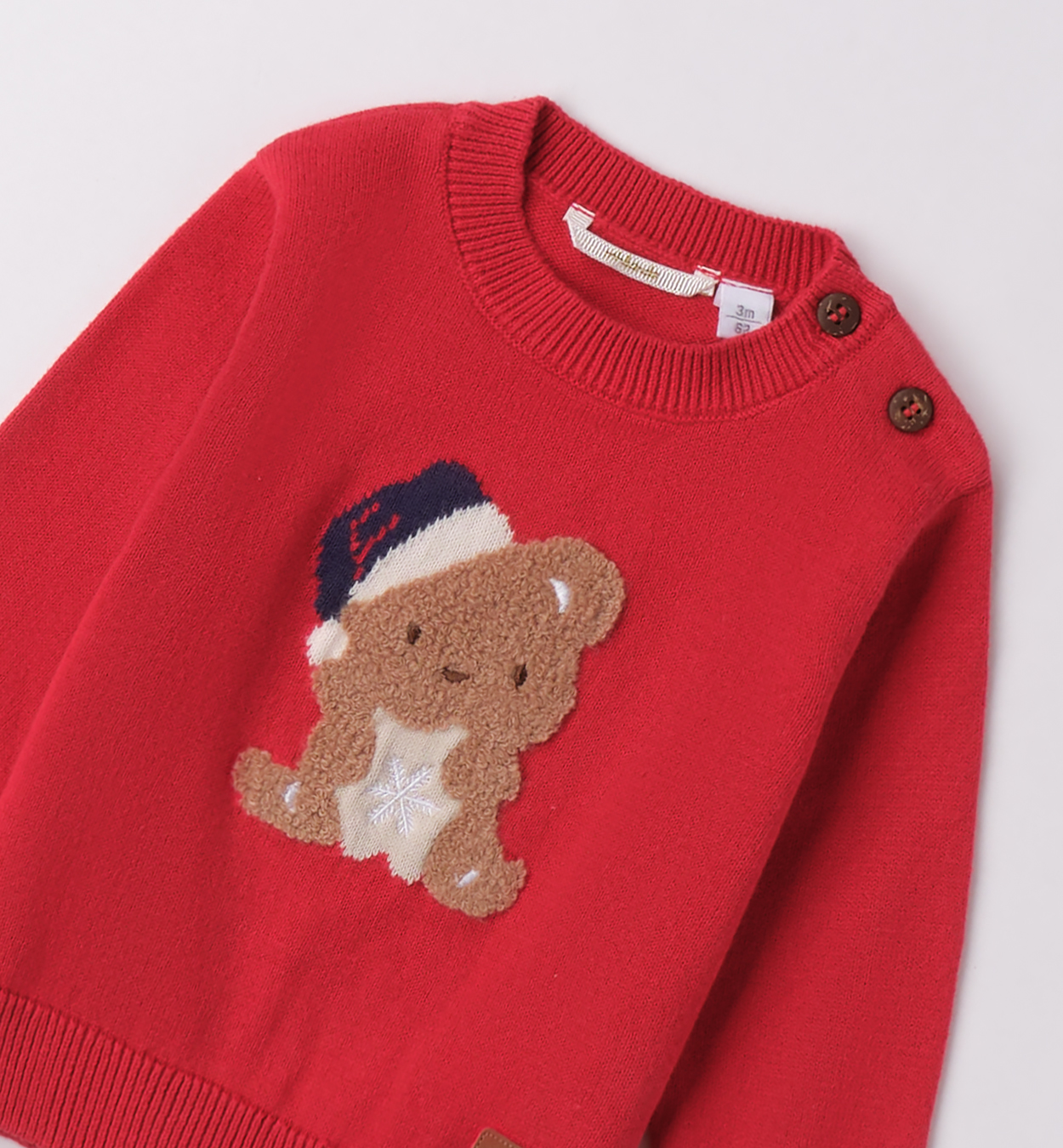 Maglioncino orso rosso Minibanda - immagine 2