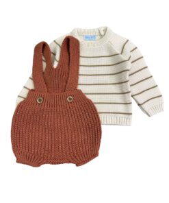 Salopette e magliettina rigata Mac Ilusion