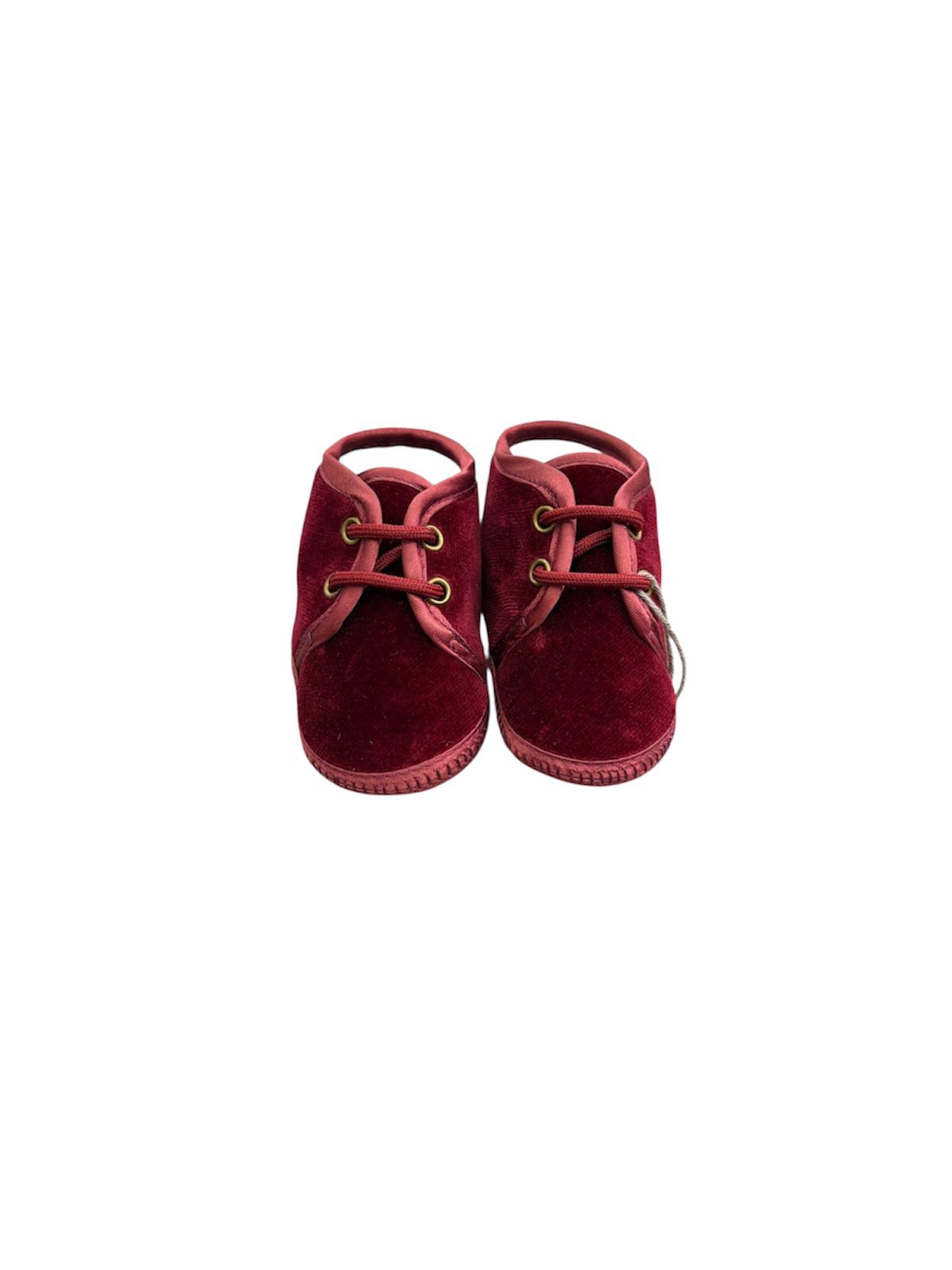 Scarpina velluto bordeaux Baby A.