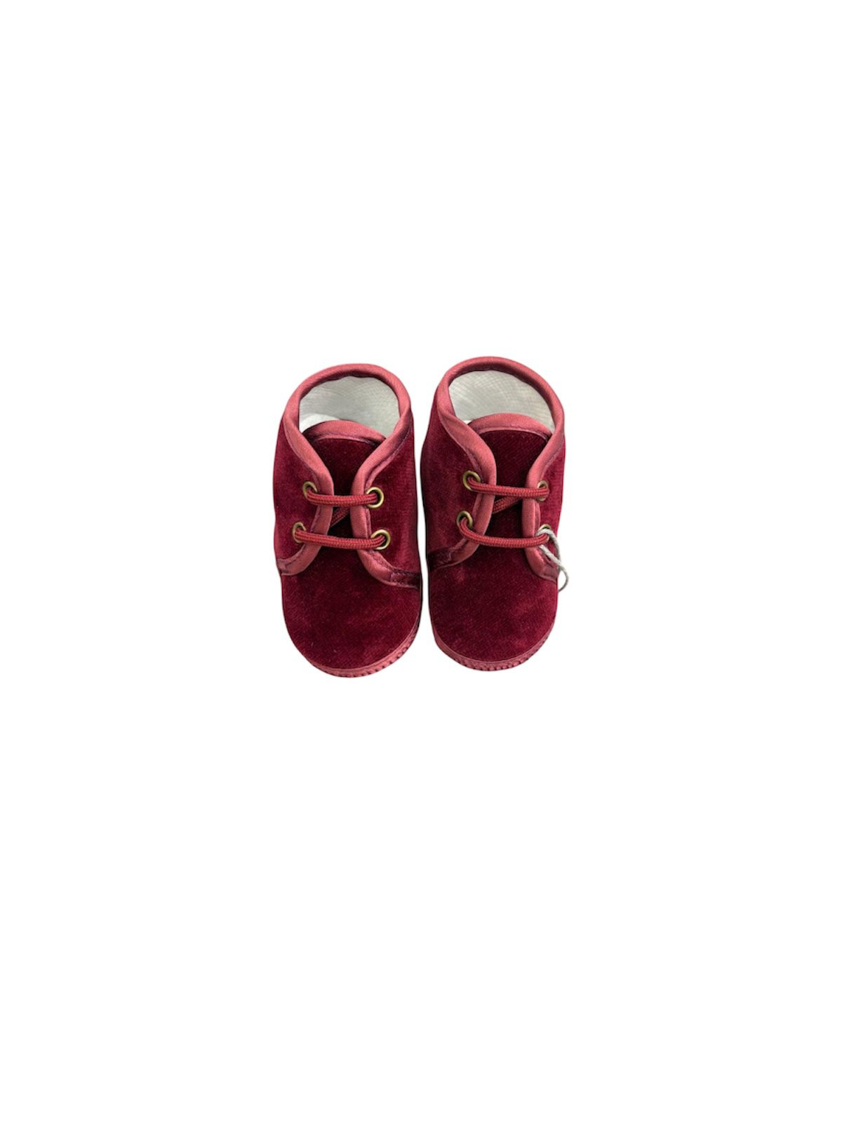 Scarpina velluto bordeaux Baby A. - immagine 3