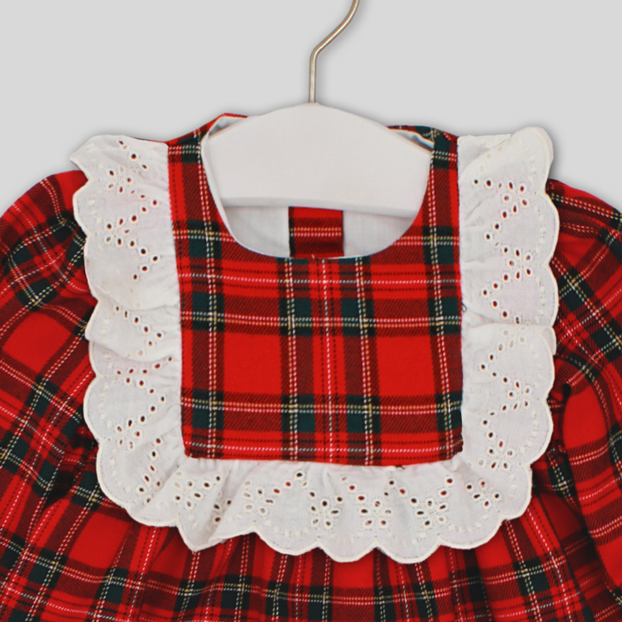 Vestito in tartan rosso Rapife - immagine 2