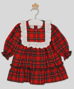 Vestito in tartan rosso Rapife