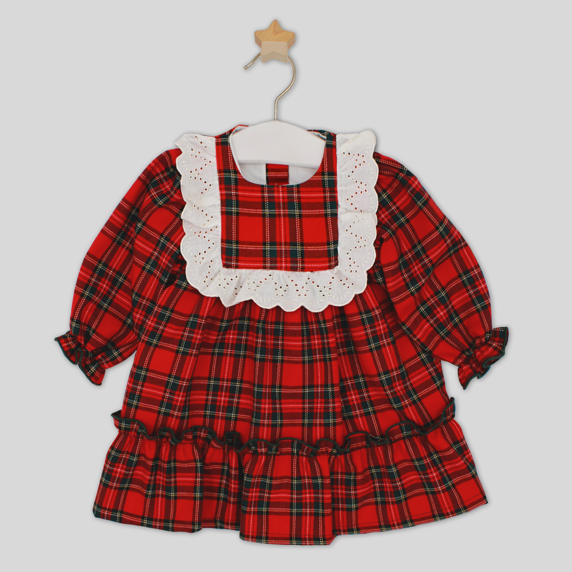 Vestito in tartan rosso Rapife