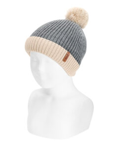 Cappellino bicolore grigio e beige Condor