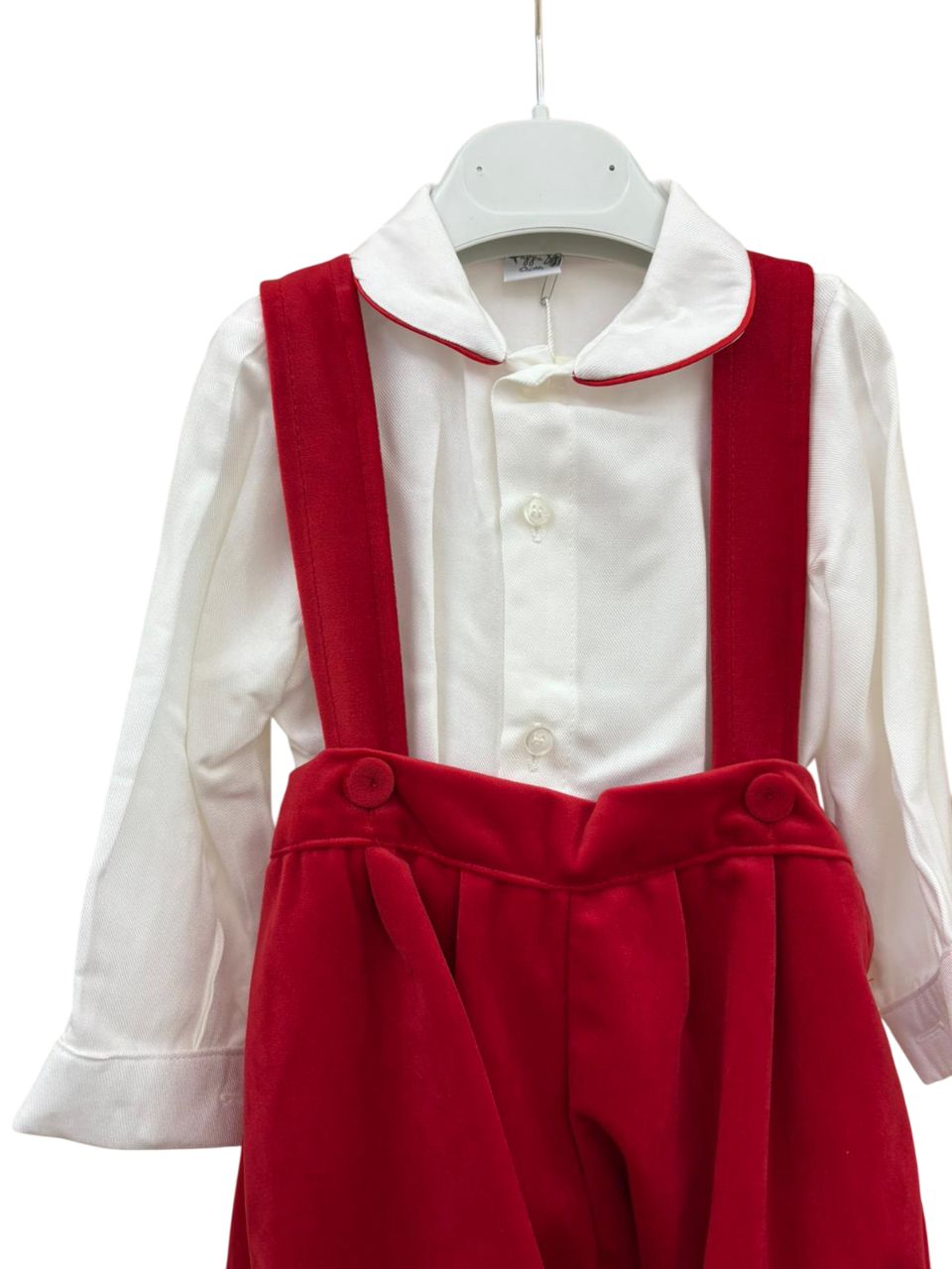 Camicia e salopette rossa Pappa e Latte - immagine 2